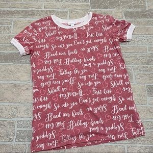 LuLaRoe Liv Valentine’s Day large EUC